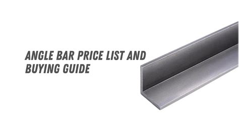 Angle Bar Price List Philippines Updated April 2024.